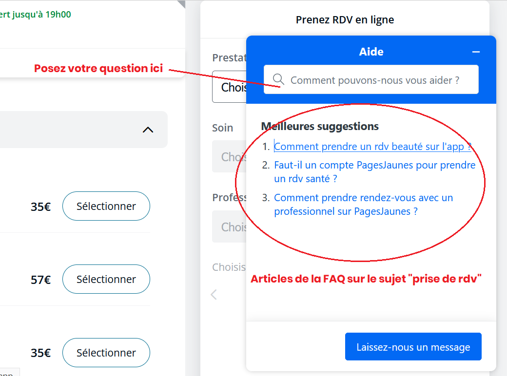Comment prendre rendezvous avec un professionnel sur PagesJaunes
